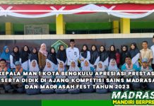Kepala MAN 1 Kota Bengkulu Apresiasi Prestasi Peserta Didik di Ajang Kompetisi Sains Madrasah dan Madrasah Fest Tahun 2023