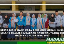 Peserta Didik MAN 1 Kota Bengkulu Meraih Sukses Gemilang dalam Kejuaraan Nasional Taekwondo Wilayah 2 Sumatera 2023