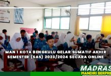 MAN 1 Kota Bengkulu Gelar Sumatif Akhir Semester (SAS) 2023/2024 Secara Online