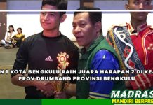 MAN 1 Kota Bengkulu Raih Juara Harapan 2 di Kejur Prov Drumband Provinsi Bengkulu