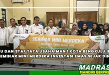 Guru dan Staf Tata Usaha MAN 1 Kota Bengkulu Ikuti Seminar Mini Merdeka Investasi Emas Sejak Dini