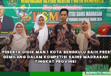 Dua Peserta Didik MAN 1 Kota Bengkulu Raih Prestasi Gemilang dalam Kompetisi Sains Madrasah Tingkat Provinsi