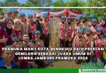 Pramuka MAN 1 Kota Bengkulu Raih Prestasi Gemilang sebagai Juara Umum di Lomba Jambore Pramuka 2024