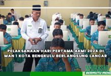 Pelaksanaan Hari Pertama AKMI 2024 di MAN 1 Kota Bengkulu Berlangsung Lancar