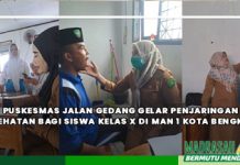 Puskesmas Jalan Gedang Gelar Penjaringan Kesehatan bagi Siswa Kelas X di MAN 1 Kota Bengkulu