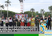 Paskibraka MAN 1 Kota Bengkulu Raih Juara 2 dalam Lomba Poco-Poco HUT TNI ke-79