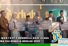 Siswi MAN 1 Kota Bengkulu Raih Juara 3 Lomba Dai Remaja BERKAH 2025