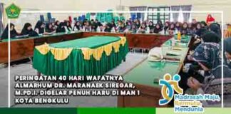 Peringatan 40 Hari Wafatnya Almarhum Dr. Maranaek Siregar, M.Pd.I. Digelar Penuh Haru di MAN 1 Kota Bengkulu